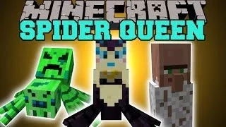 Minecraft: YOU ARE THE SPIDER QUEEN (CREATE YOUR OWN SPIDER ARMY!) Mod Showcase