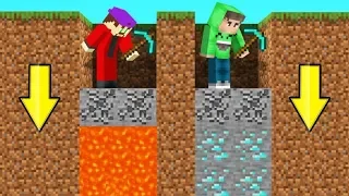 MINECRAFT But You Can ONLY DIG STRAIGHT DOWN! (Impossible)