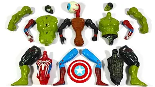 Assemble Avengers Toys - Siren Head vs Miles Morales vs Hulk Smash vs Black Spider-Man