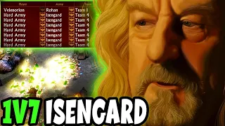 1v7 Rohan VS Isengard | For DEATH And GLORY ! | Battle for Middle Earth | BFME1 Patch 2.22 1v7 AI