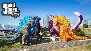 Atomic Godzilla, Shin Godzilla Vs Nuclear Godzilla, Heisei Godzilla New ( GTA V Mods )