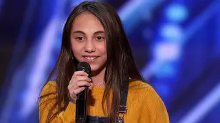Ashley Marina:12 years old girl sang 3 times and stuns the judges  (FULL AUDITION) | AGT