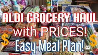Aldi Grocery Haul with Prices! Easy and Fast Meal Plan!