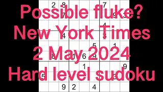 Sudoku solution – New York Times 1 May 2024 Hard level