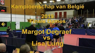 BK Tafeltennis 2019 Finale Dames - Margot Degraef - Lisa Lung