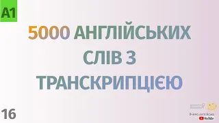 5000 англійських слів з транскрипцією #16. Англійські слова українською