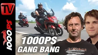 1000PS Test - Yamaha NMax vs. Tricity - Zwei- oder Dreirad?