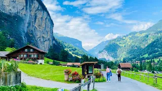 Lauterbrunnen Switzerland🇨🇭Amazing Swiss Mountain Valley Walk Tour