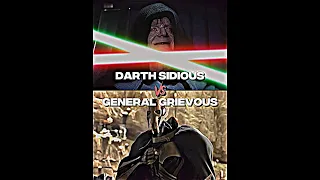 Darth Sidious Vs General Grievous 🤯 #starwars #1v1 #darthsidious #generalgrevious