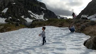 National Scenic Route   Ryfylke, NORWAY - SNOWY MOUNTAINS OF SAUDA