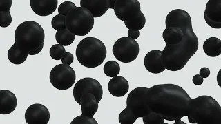 Metaball Liquid Black and White Background in 4k 60FPS for Wallpaper 1 hour