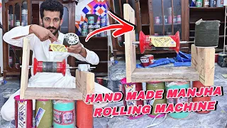 Kite Thread Fill on Charkri | Firki | How To Roll Thread On Charkri With Rolling Machine |