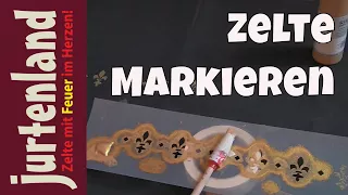 Zelte markieren - Jurtenland