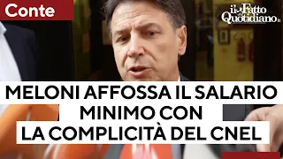 Conte: "Meloni affossa il salario minimo con la complicità del Cnel"