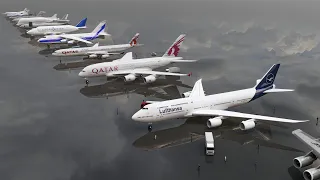 Top15 Largest Planes Lenght Comparison (3D)