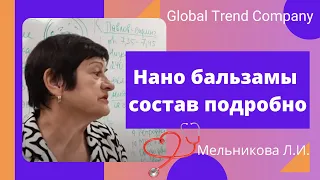 Глобал Тренд/Мельникова Л.И.- фармаколог, подробно о Нано Бальзамах Global Trend Company