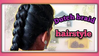 #how to do Dutch braid hairstyle for beginners  |Reverse French braid| beautiful hairstyle