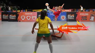 Brazil vs Denmark - Women's Singles (Round of 16) - Teqball World Championships 2022 Nuremberg