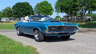 1969 Mercury Cougar XR7 Convertible in Aqua & 428 Engine Sound on My Car Story with Lou Costabile