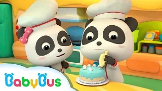 Baby Panda Cake Maker | Bring Surprise to Rudolph | Top Jobs Songs for Kids | BabyBus