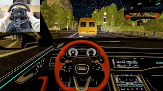 Audi RS E-tron GT - City Car Driving | Night Drive [Steering Wheel Gameplay]