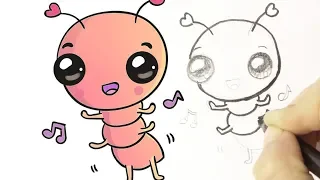 How to draw cute ant