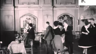 1950s Dance Hall, Men and Women Get Up to Dance, Rock n Roll Dancing