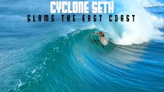 Cyclone Seth Slams The East Coast Australia - Surfing 4K UHD