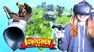 BUILD AND CONTROL YOUR OWN ISLAND! | Townsmen VR Gameplay (HTC Vive)