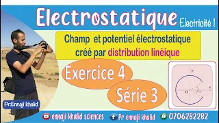 Champ électrostatique créé par un anneau ouvert exercice 4 série3