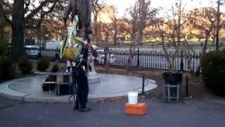 One man band in Boston Public Gardens. Crazy good!