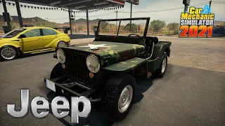 Car Mechanic Simulator 2021 Gameplay - Jeep Willys How to full restoration Repairing