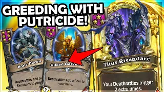 Highrolling Putricide's Creations with Titus Rivendare! | Hearthstone Battlegrounds
