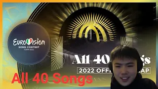 All 40 songs of the Eurovision Song Contest 2022 | REACTION