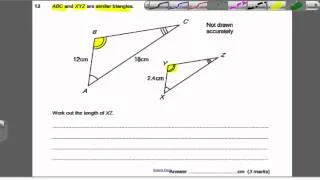 Similar shapes 2 (GCSE Higher Maths)- Exam Qs 24