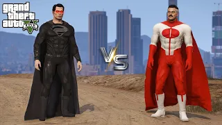 GTA 5 - Black Suit Superman VS Omni-Man (Gameplay)