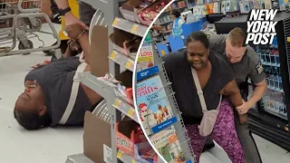 Woman accuses Walmart of ‘racism’ after she’s restrained for throwing food, slapping cop