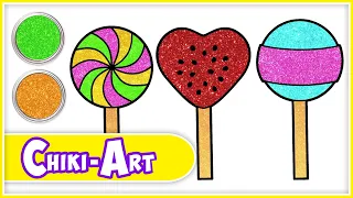 Cute Lollipops | Drawing & Coloring For Kids | Chiki Art