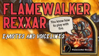 Flamewalker Rexxar + Voicelines - Hearthstone Hunter Hero Portrait