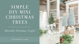 DIY Mini Christmas Trees, Door Knob Bottle Brush Trees, Cone Christmas Tree Craft