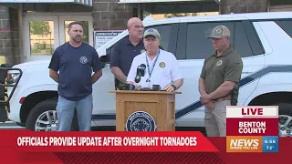 Officials provide update after Arkansas tornadoes