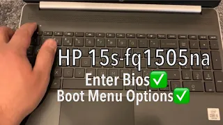 HP 15s-fq1505na ∆ How To Enter Bios Configuration Settings & Boot Options ∆USB Boot Key