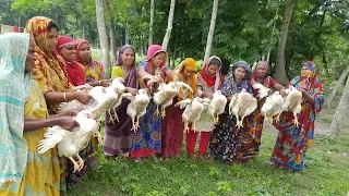 Broiler Chicken Curry Cooking For 200+ Villagers - Tasty Chicken Meat Prepared For Charity Food Work