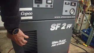 Atlas Copco SF2 FF oil-free scroll compressor 142 PSI 7CFM 3 HP