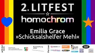 Emilia Grace liest aus »Schicksalshelfer Mehl« beim 2. Litfest homochrom