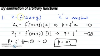 Formation of P.D.E. (By elimination of arbitrary functions)