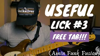 Modern funk fusion guitar lick (free tab)