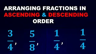 Comparing and Ordering Fractions | How to compare fractions | Fractions from least to greatest Easy