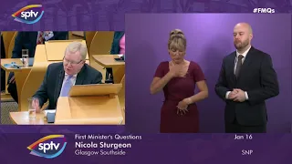 First Minister's Questions BSL - 16 January 2020