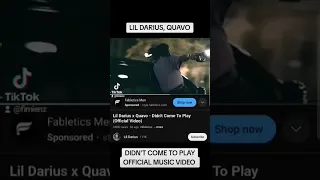 LIL DARIUS, QUAVO - DIDN'T COME TO PLAY OFFICIAL MUSIC VIDEO #lildarius #quavo #hiphopmusic #rap